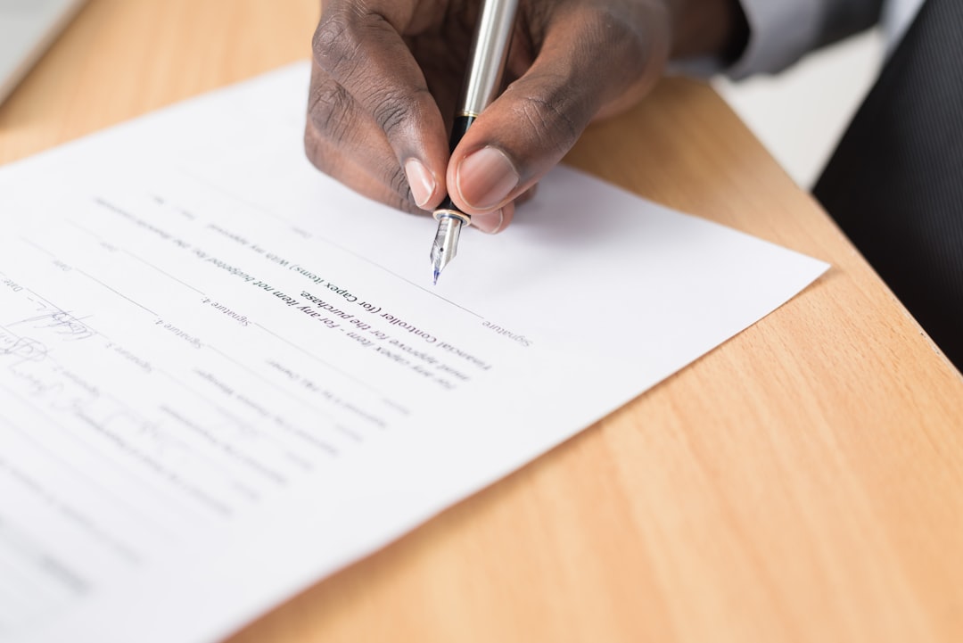 Professional signing a business contract